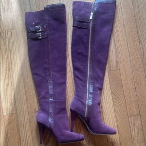Michael Kors Purple Over the Knee Boots